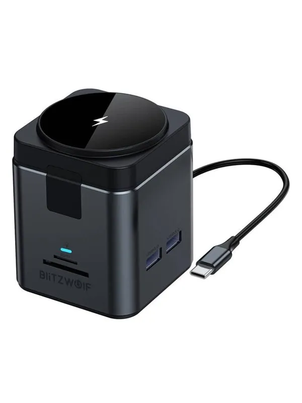 BlitzWolf BW-TH17 9-in-1 Type-C Docking Station with Magnetic 15W Wireless Charger