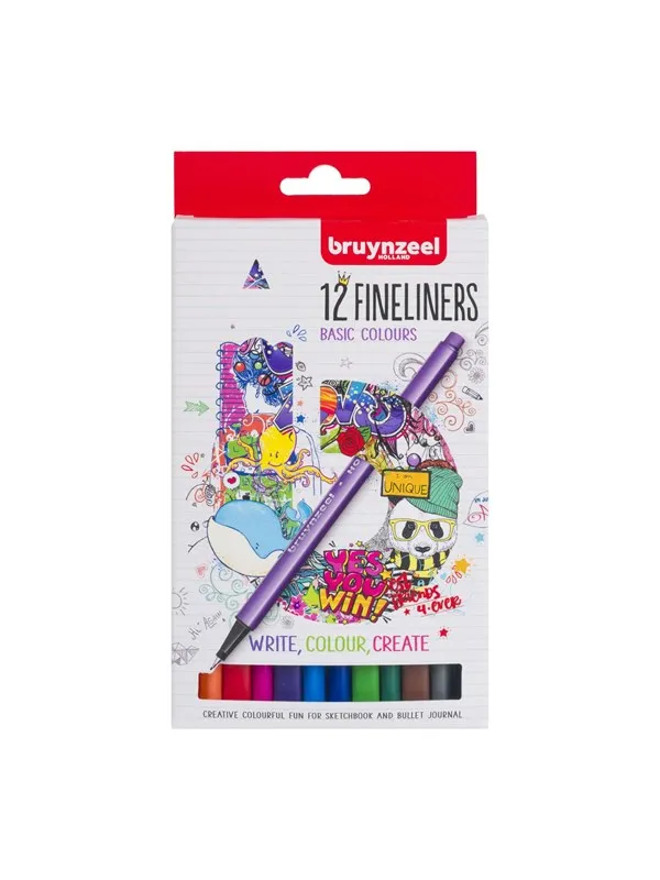 Bruynzeel - Fineliners 12 pcs.