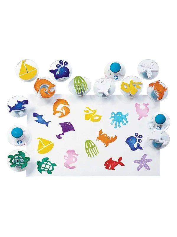 Colorations - Easy Grip Sea Life Stamps 14pcs.