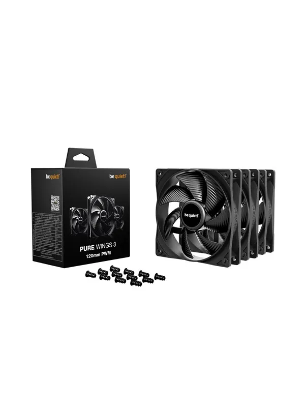 be quiet! PURE WINGS 3 120 (3-pack) - Kabinettvifte - 120mm - Svart