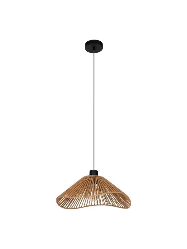 EGLO LAVISTER PENDEL Ø390 E27 SVART/NATUR FSC