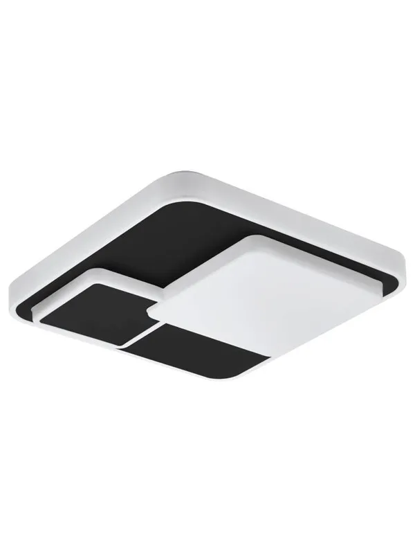 EGLO LEPRESO TAKLAMPE 2300LM 385X385 SVART/HVIT