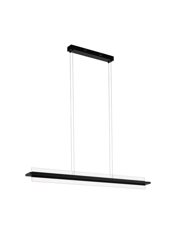 EGLO SPADAFORA LANGBORD 2X7,5W 2000LM DEMPERB. SVART/KLAR SATENG