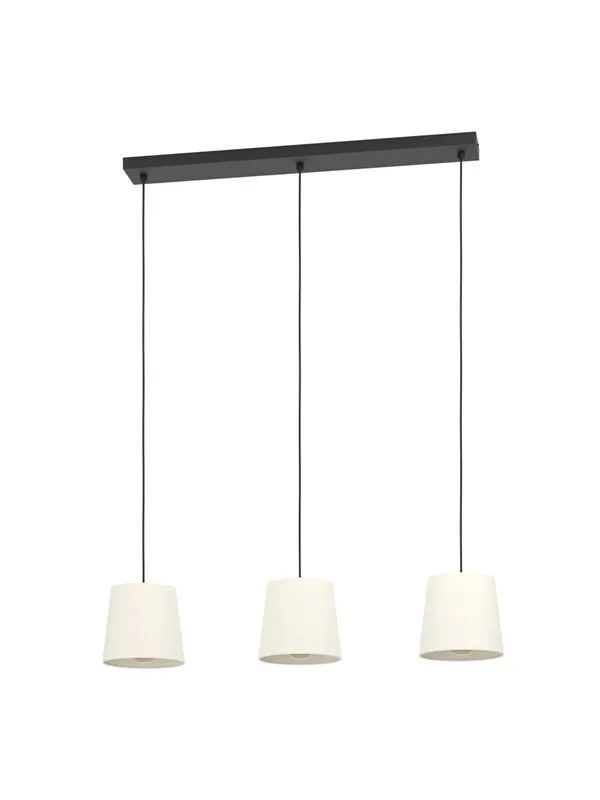 EGLO FEBRES LANGBORD 3XE27 SVART/HVIT