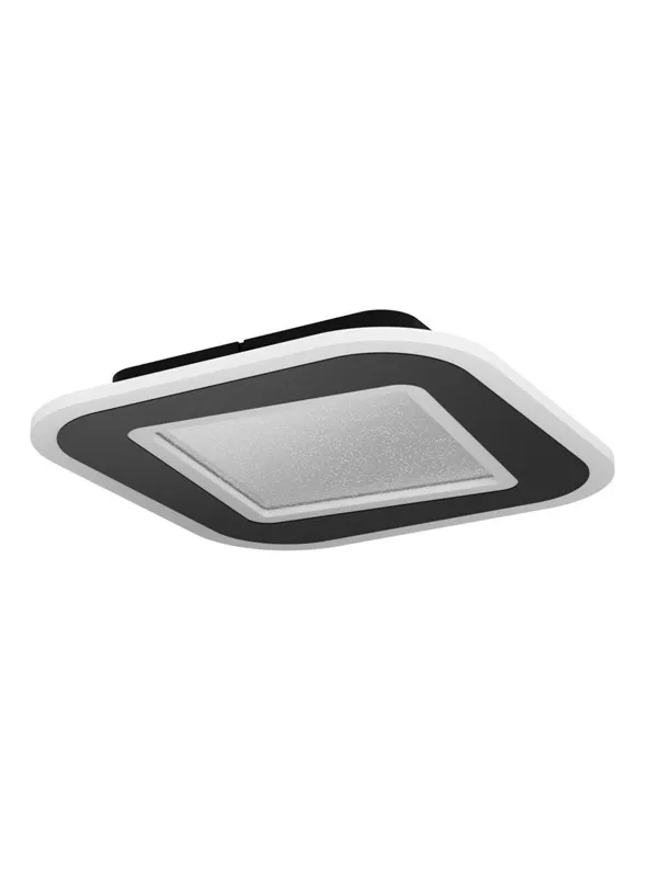 EGLO MACCHIONI TAK 380X380 CCT 2360LM DIMMPB. SVART M/KRYSTALL EFF.