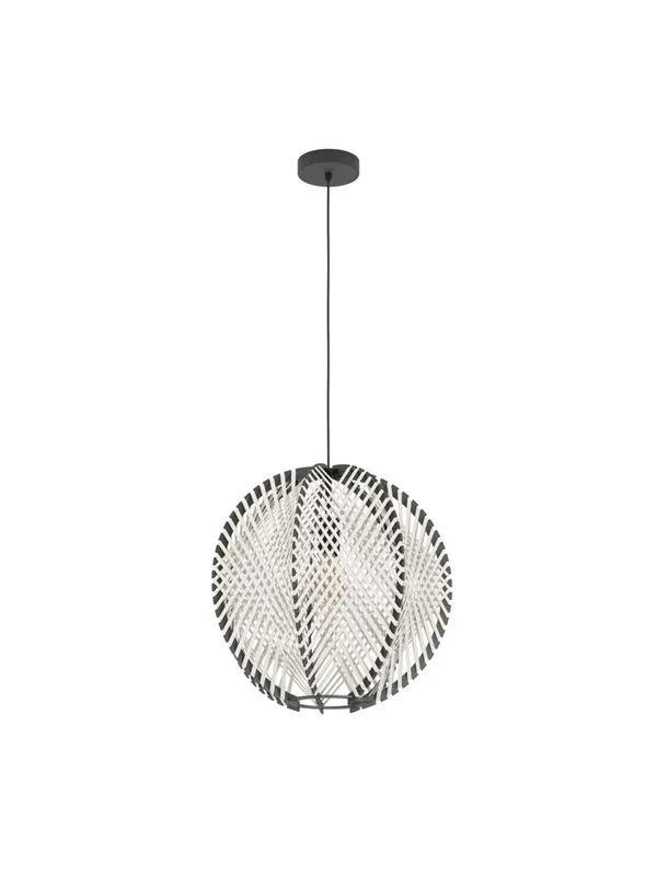 EGLO WAVERTON PENDEL Ø480 E27 SVART/TRE/HVIT