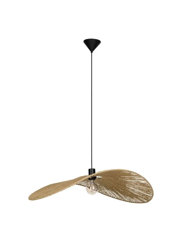EGLO SIRUELA PENDEL 800X600 E27 SVART/NATUR FSC