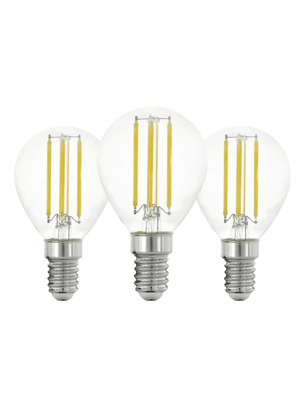 EGLO LED-lyspære P45 7W 806LM 2700K 3 STK KLAR E14