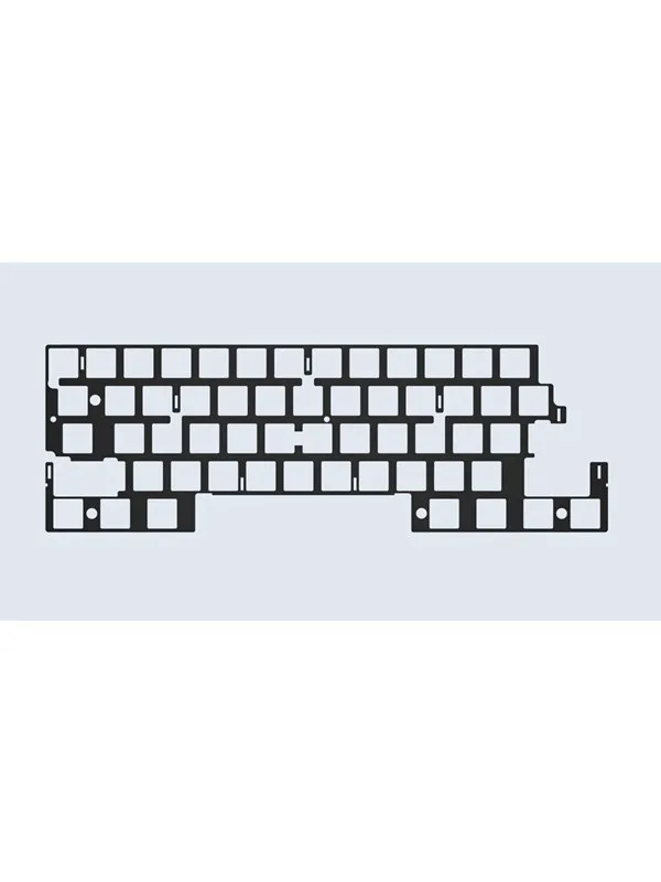 Wooting 60HE PC Switch Plate - Oppgrader tilbehør - ISO - Svart