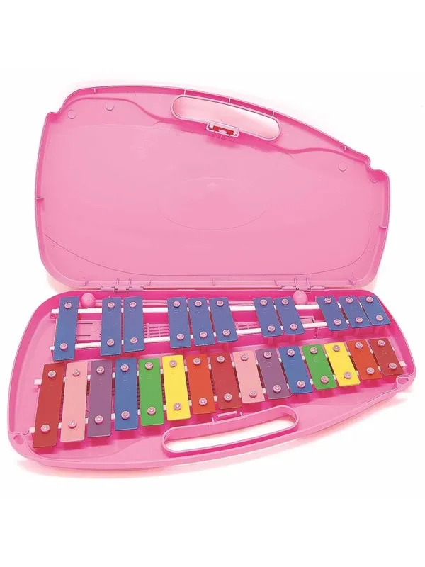 Easttop Metallophone in Pink hardcase - 26 notes