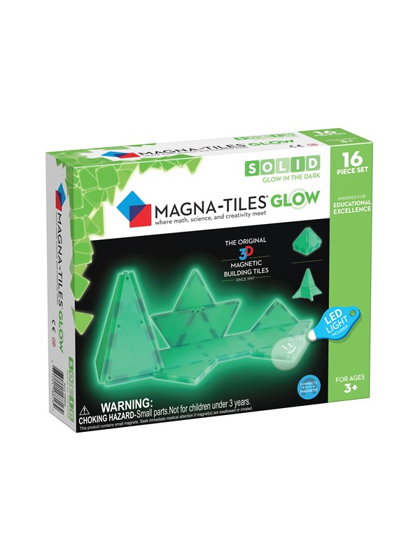 Magna-Tiles Glow 16-Piece Magnetic Building Set