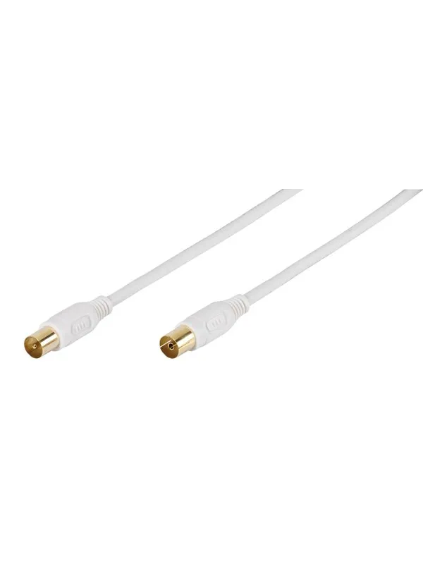 Vivanco 90dB Antenna Cable 2x shield 7.5m White