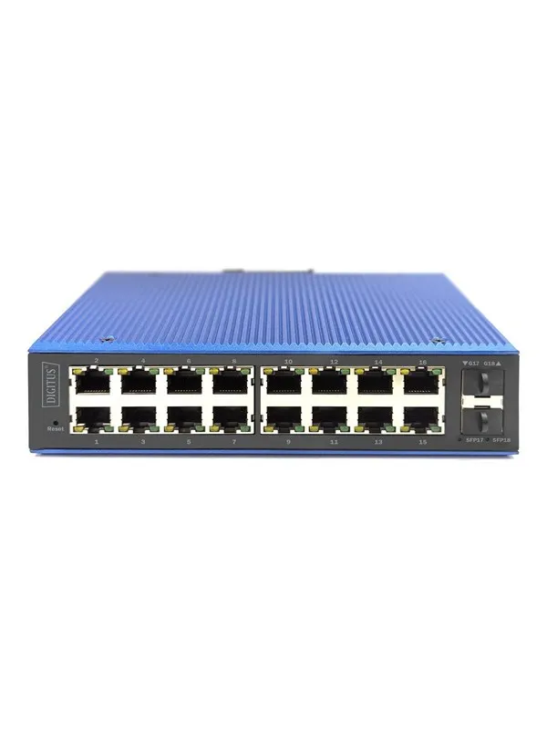 DIGITUS - switch - industrial - 16 ports - Managed