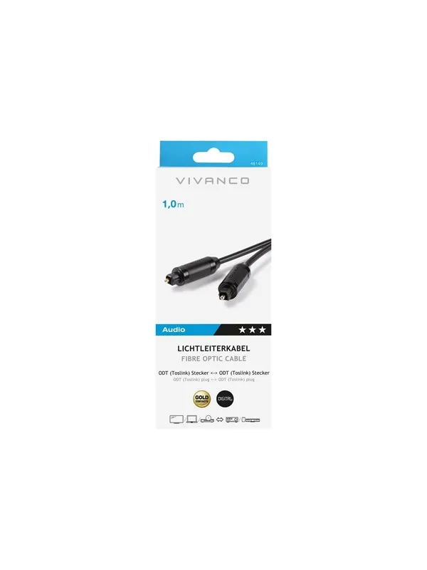 Vivanco 46/40 10 - digital audio cable (optical) - 1 m