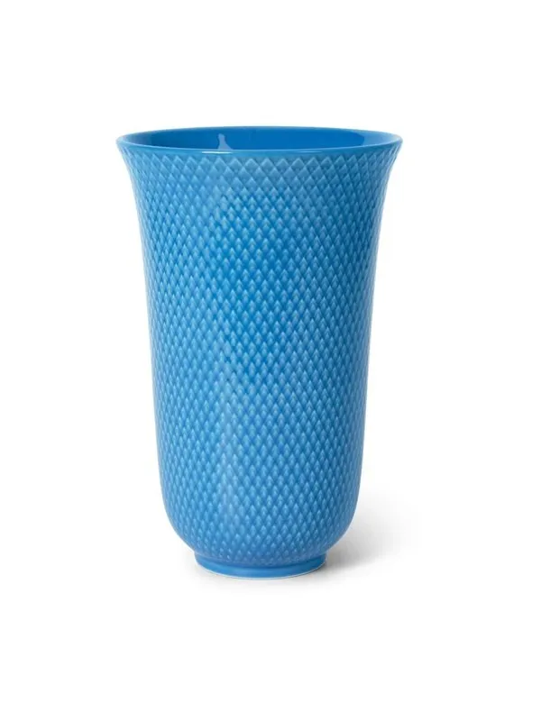 Lyngby Porcelæn - Rhombe Color Porcelain Vase 20 cm - Blue