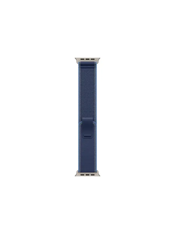 Apple 49mm Blue/Bright Blue Trail Loop - S/M - Natural Titanium Finish