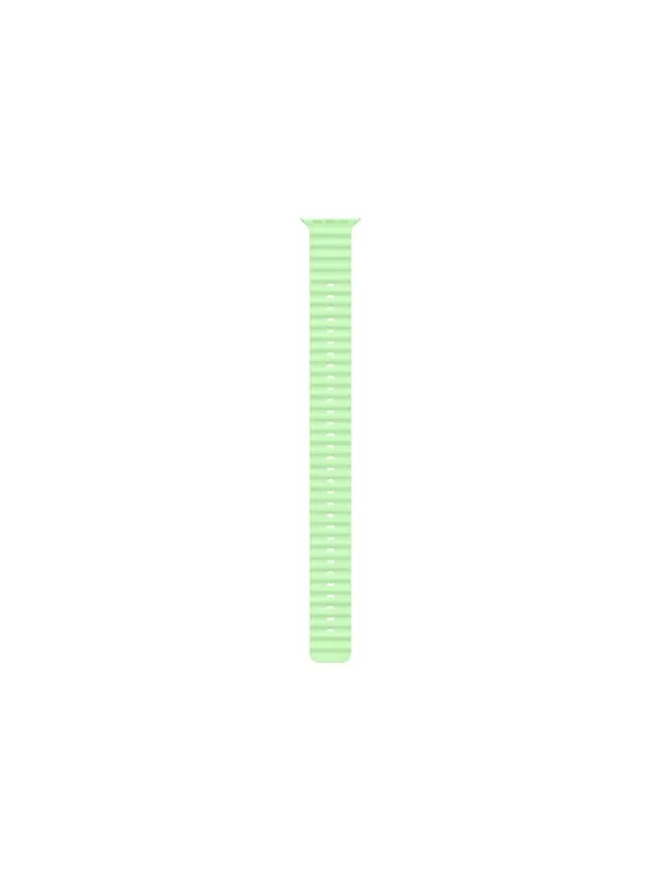 Apple 49mm Neon Green Ocean Band Extension - Natural Titanium Finish