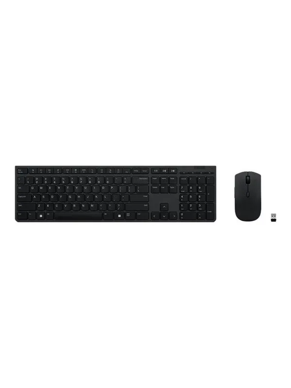 Lenovo Professional - keyboard and mouse set - Swiss French/German - grey Input Device - Tastatur & Mussett - Sveitsisk fransk / tysk - Grå