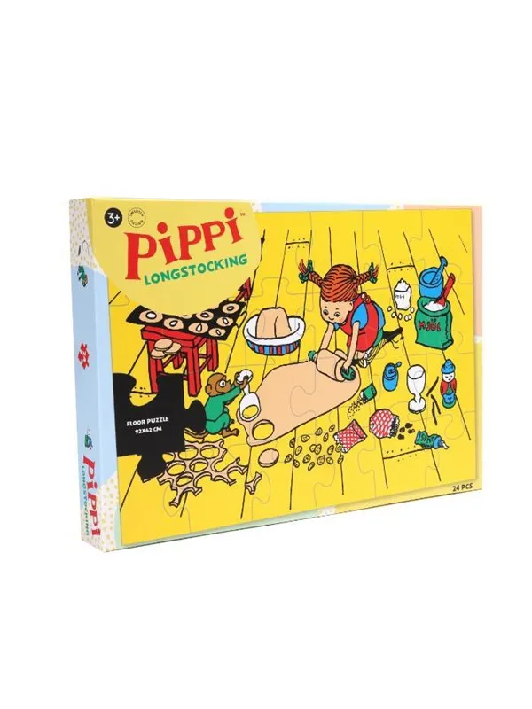 Lundby Pippi gulvpuslespil i træ 24 brikker Gulv