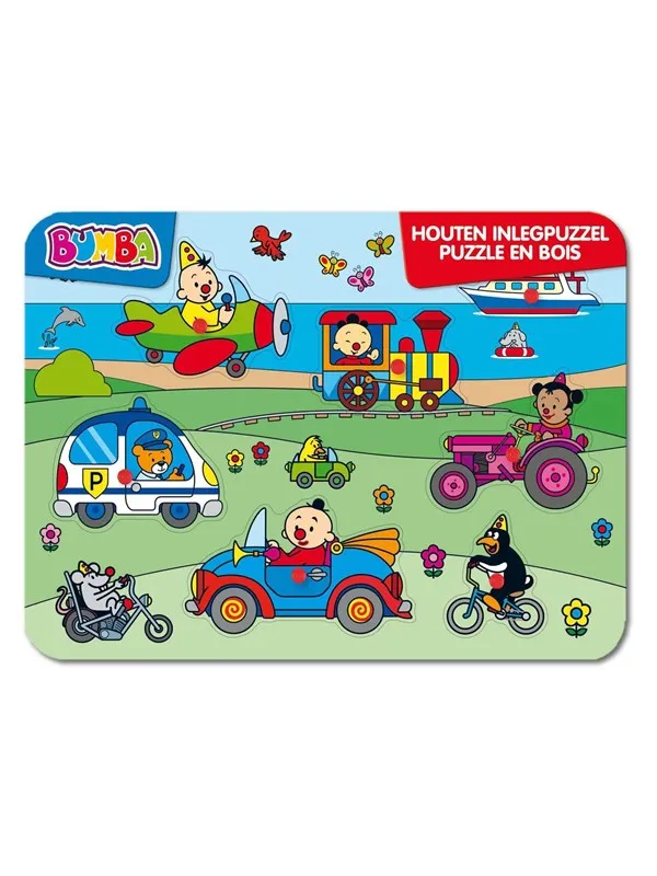 Studio 100 Bumba Wooden Puzzle - Vehicles Tre