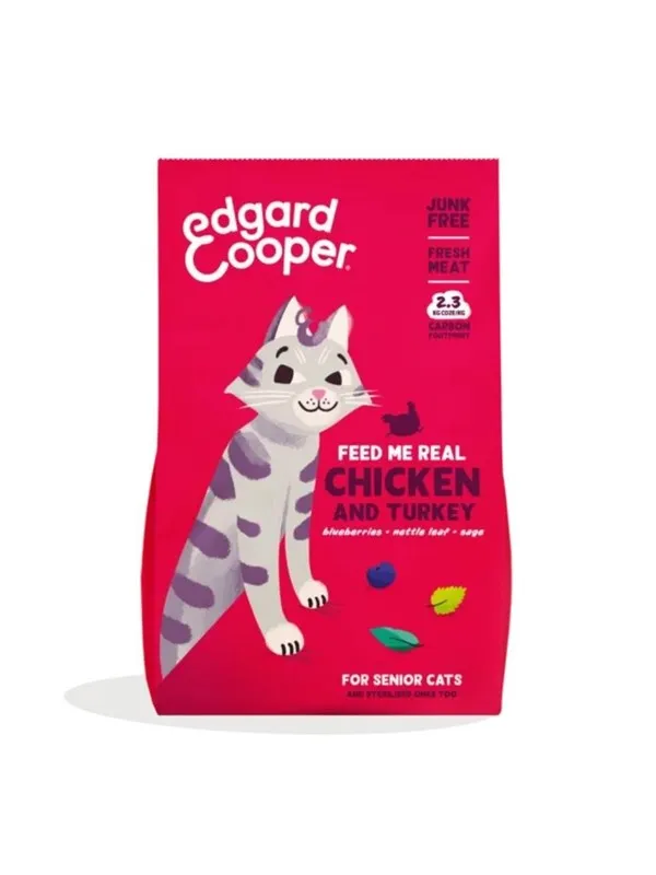 Edgard Cooper - Cat Senior Dryfood - Chicken/Turkey 2 kg