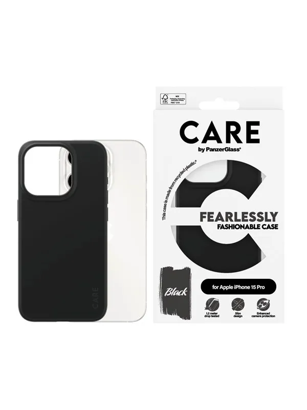 CARE by PanzerGlass Fashionable Case Black iPhone 15 Pro