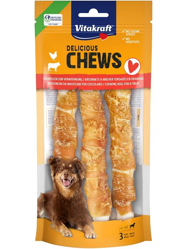 Vitakraft DELI CHEWS tyggestenger med kylling, L