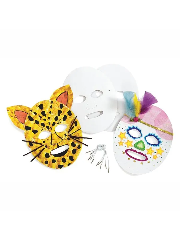 Colorations - Make and Decorate your own Cardboard Masks Set of 24