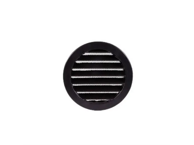 Duka Metal grate Dusav Ø100mm Black lacquered aluminium