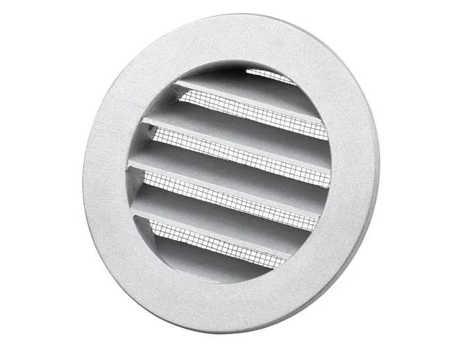 Duka Metal grate Dusav Ø125mm with flange and with fly net aluminium