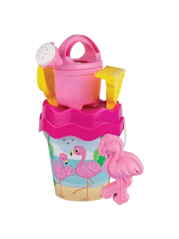 Androni Bucket set Flamingo 6 pieces.