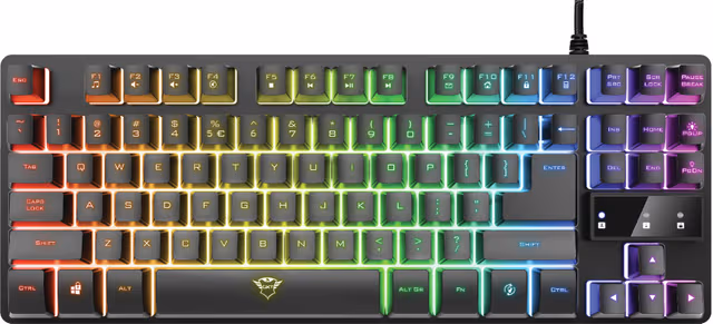 Trust Gaming GXT 833 Thado TKL - Gamingtastatur - Nordisk - Svart