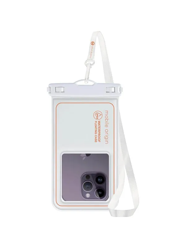Mobile Origin Waterproof Floating Case 6 -8" - white/orange
