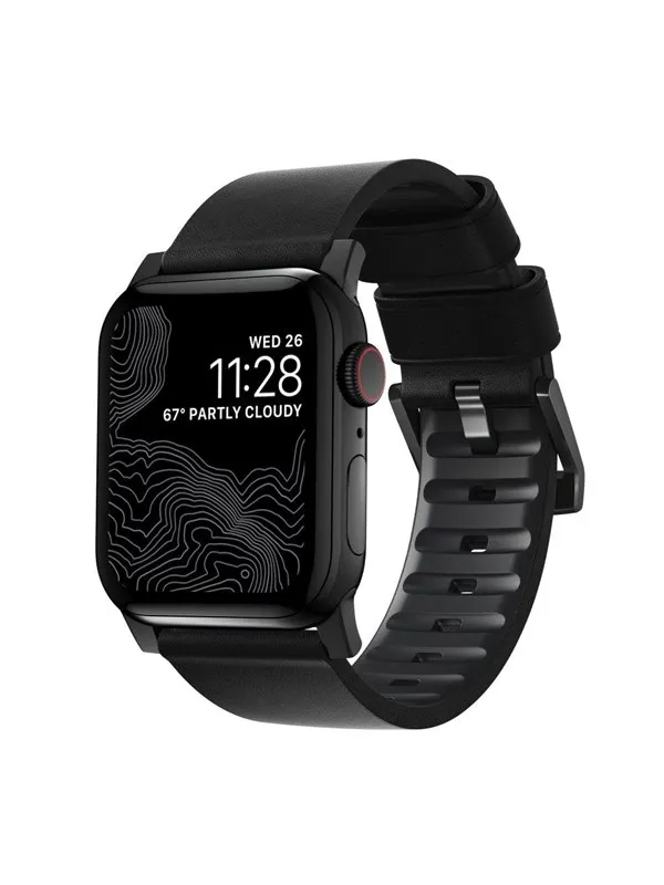 Nomad - Active Band Pro - 44mm/42mm Black Hardware Black Active Leather FKM