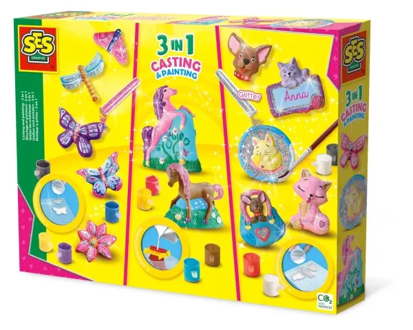 SES Creative Plaster Casting and Painting 3in1