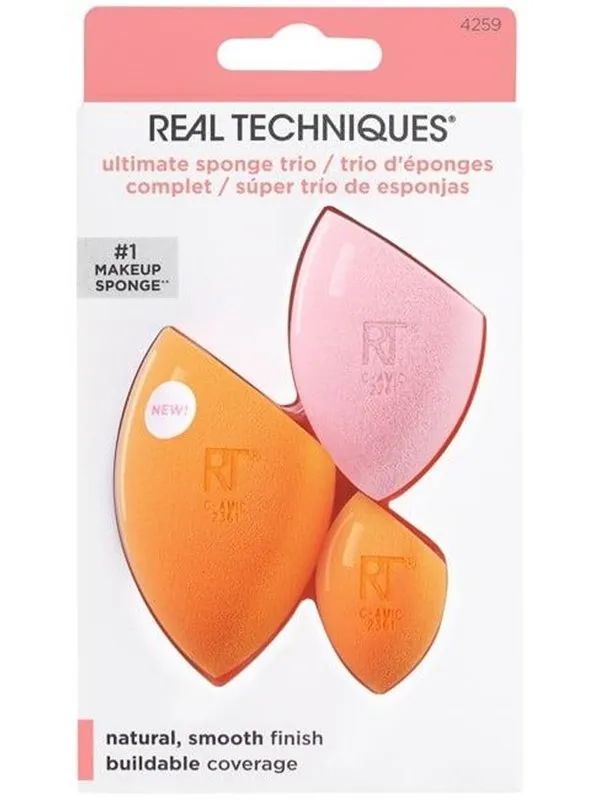 Real Techniques - Ultimate Sponge Trio Orange/Rosa