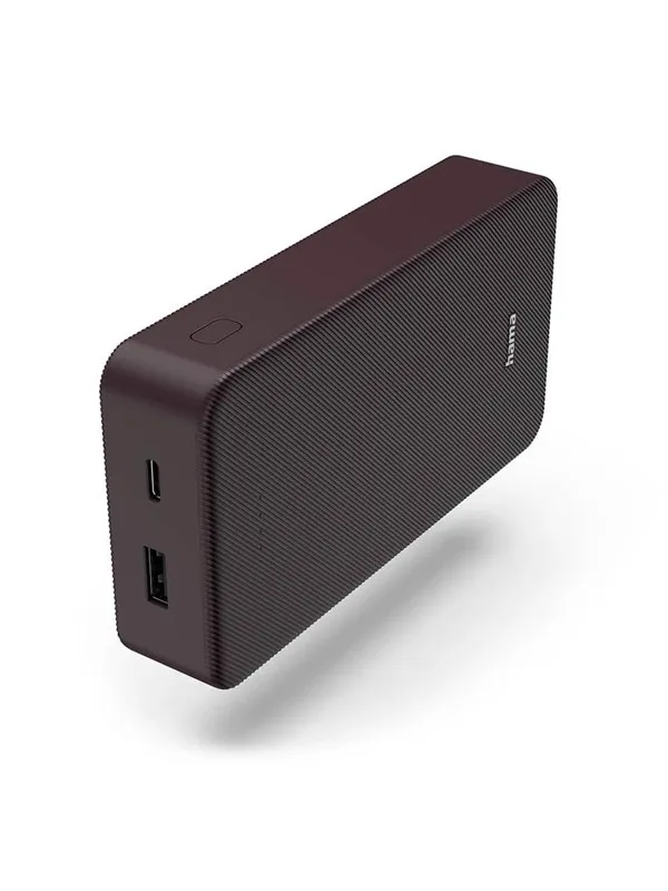 Hama Powerbank Colour 20 20000mAh USB-C+USB-A Plum Nødlader - 20000 mAh