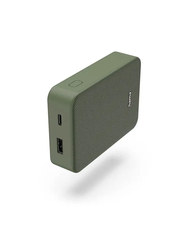 Hama Powerbank Colour 10 10000mAh USB-C+USB-A Green Nødlader - Grønn - 10000 mAh
