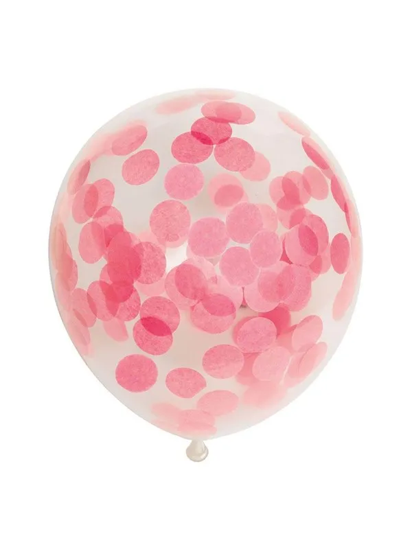Globos Confetti Balloons Paper Confetti Baby Pink 30cm 6pcs