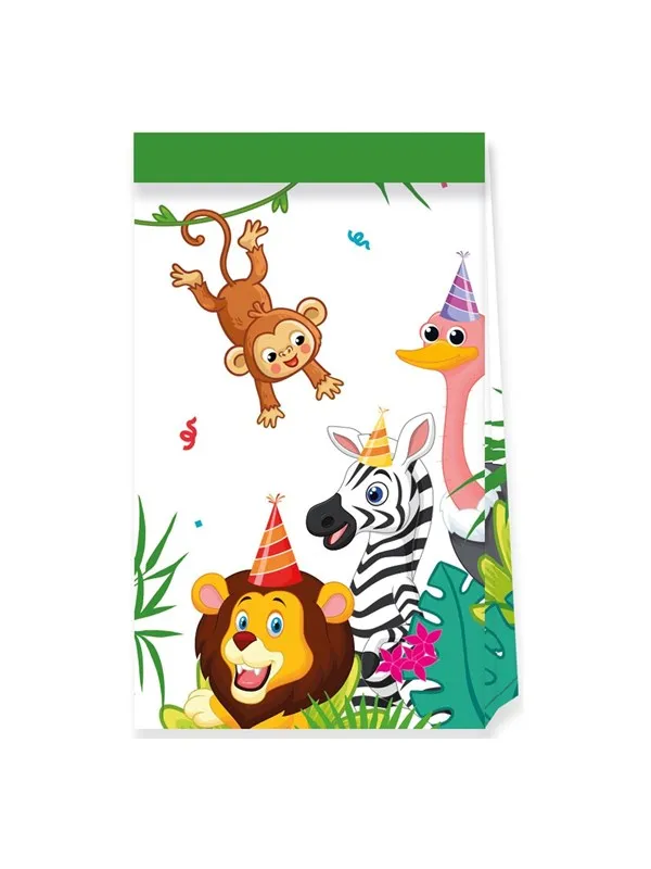Globos Paper Party Bags FSC Jungle Balloons 4 pcs.