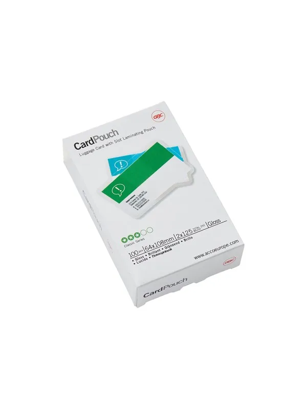 GBC Card Laminating Pouch - 100-pack - glossy - 64 x 108 mm - lamination pouches