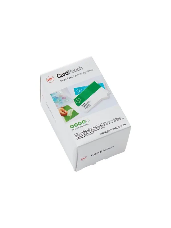 GBC Card Laminating Pouch - 100-pack - glossy - 54 x 86 mm - lamination pouches