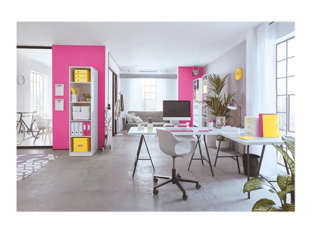 Leitz Brevordner  180° WOW Laminert kartong A4/80mm Rosa