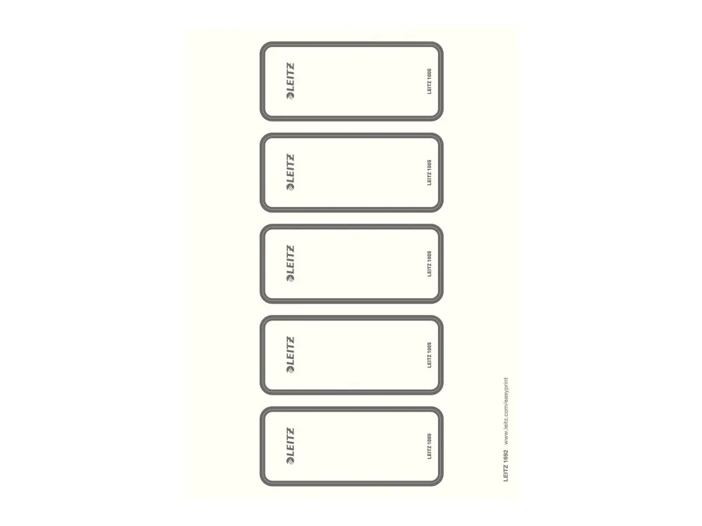 Leitz - lever arch label - grey (pack of 50)