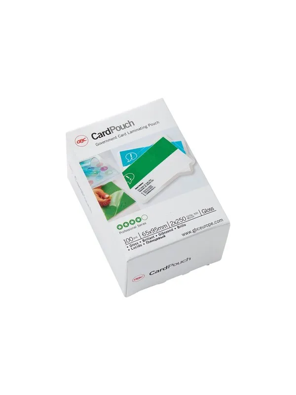 GBC Card Laminating Pouch - 100-pack - clear - glossy - 65 x 95 mm - lamination pouches