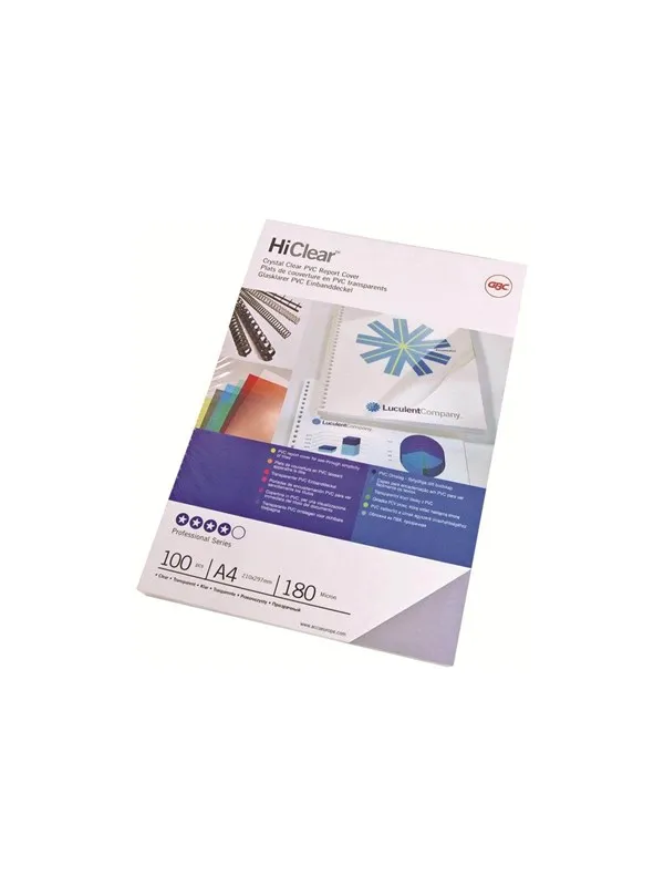 GBC Innbindingsomslag  HiClear PVC A4 250 my Superklar Klar
