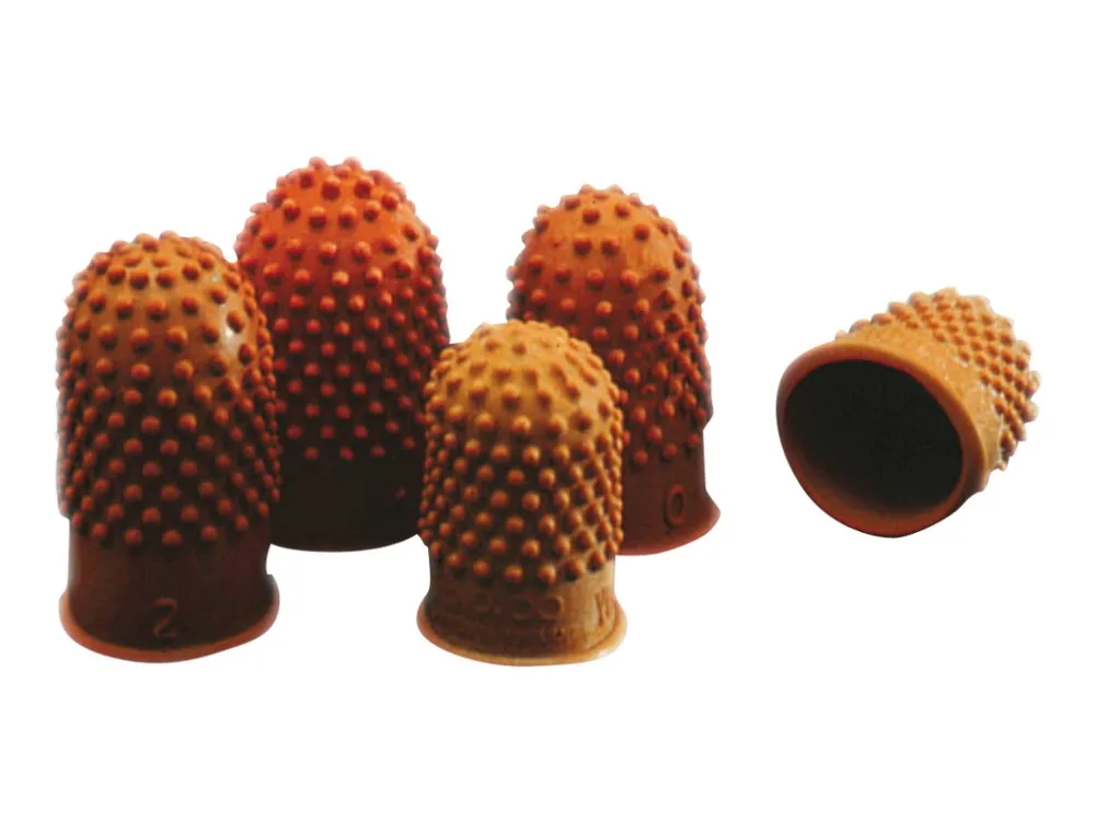 Rexel Size 2 - thimblette - rubber - dark orange (pack of 10)