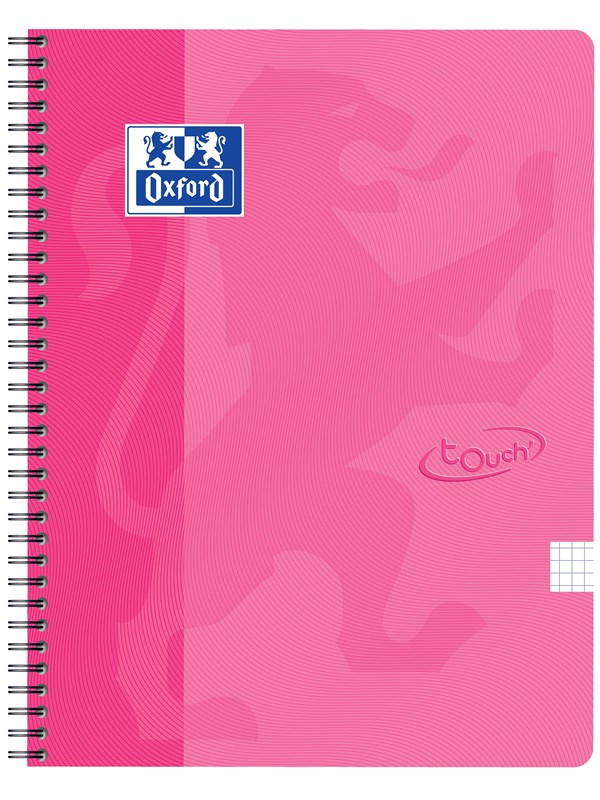 Oxford Touch Notebook A4 squared 5 mm soft touch cover twin-wire 140 pages