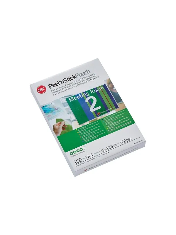 GBC Peel'n Stick - 100-pack - glossy white - A4 - lamination pouches