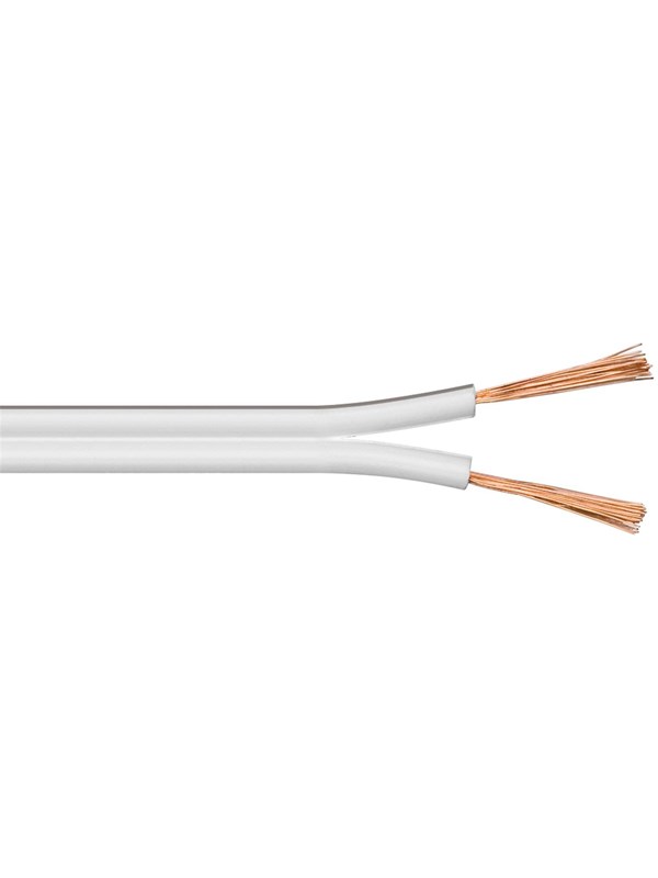 Pro Speaker cable white CCA 100 m - 100 m spool cabl